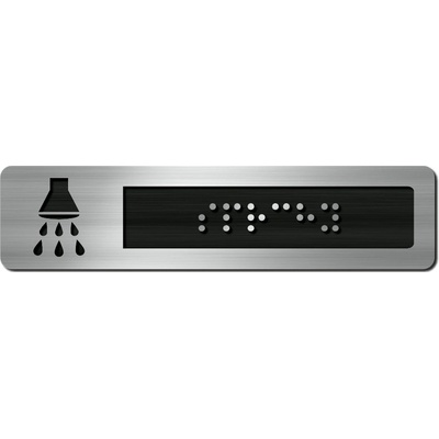 CEDULKA NA DVEŘE PRO NEVIDOMÉ (Braillovo písmo) - Sprchy - 105x25mm