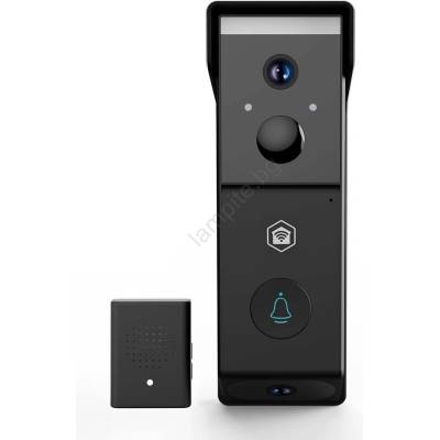 Nedis WIFICDP31BK - видео звънец със сензор, 4400 mAh, 2× Full HD 1080p, IP54, Wi-Fi, Tuya (NE0824)