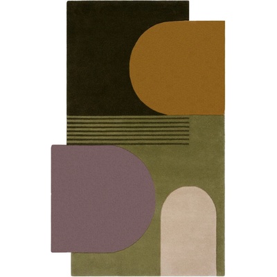 Flair Rugs Abstract Lozenge Green/Multi Zelená
