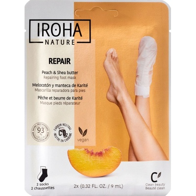 IROHA NATURE maska na nohy Peach a shea butter 1 pár