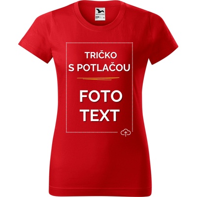 Damske tričko s potlačou Červená
