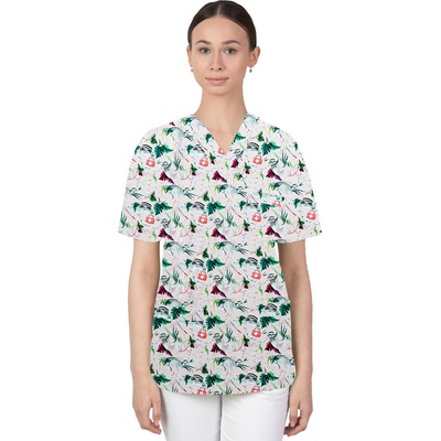 Martexd Медицинско облекло тип медицинска туника с принт лвнивци (m-074gx-pl)