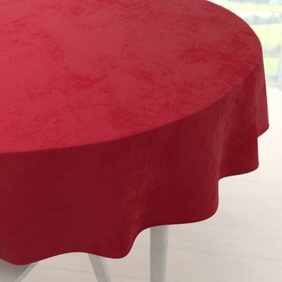 Biante Veľký zamatový okrúhly obrus Velvet Premium SVP-038 Sýto červený Ø 240 cm