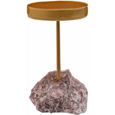 Nefertitis Svícen na čajovou svíčku Jahodový křišťál NF64490 - 5 x 9 cm