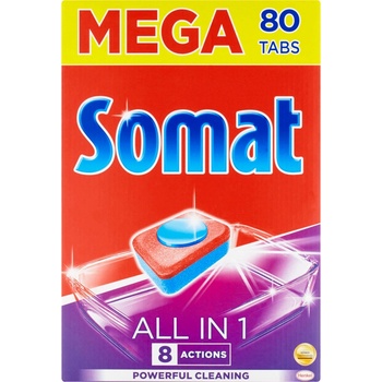 Somat All in 1 Lemon & Lime tablety do myčky na nádobí 80 tablet 1440 g