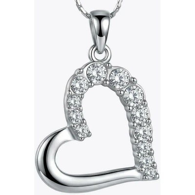 Elanis Jewel Dámský náhrdelník velké srdce s čirými krystaly Swarovski® EJ00032