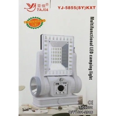 Многофункционална led Къмпинг лампа - fm, usb, sd със соларно захранване yj-5855