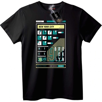 NOONEBRAND Тениска Градски Стил NYC Бруклин 1990 - M, Black