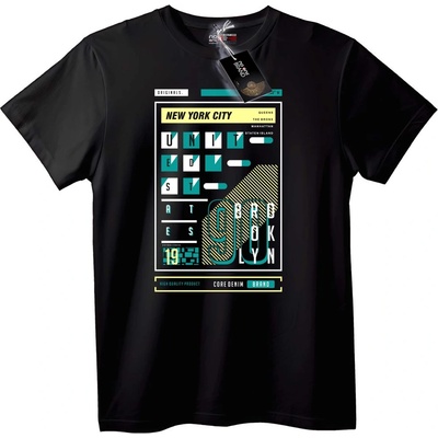 NOONEBRAND Тениска Градски Стил NYC Бруклин 1990 - M, Black