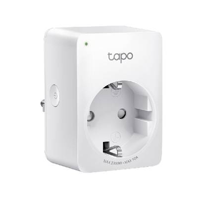 TP LINK TAPO P100 Смарт контакт 10A, 2300W, 2.4Ghz, задаване на график, тай (TP-TL-CAM-TAPO-P100-1PK)