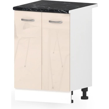 Голд - Аполо Долен кухненски шкаф с 2 врати и рафт Алис b51 60 см крем гланц