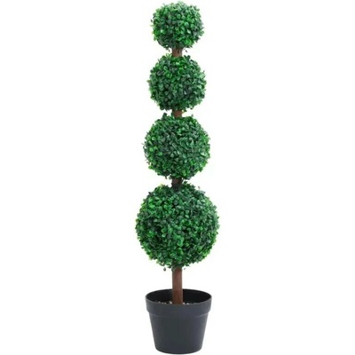 Umělý zimostráz ve tvaru koule s květináčem zelený 90 cm