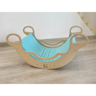 Montessori ELIS DESIGN Poťah na hojdačku 6in1 smile s elastanom tyrkysová