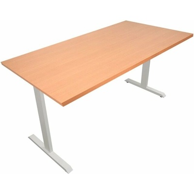 ZLKL Kancelársky stôl 160 x 80 cm biely / buk P00057-8