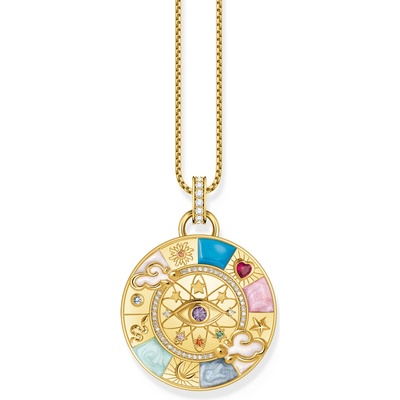 Thomas Sabo PE962 471 7 Gold-plated pendant with wheel of fortune