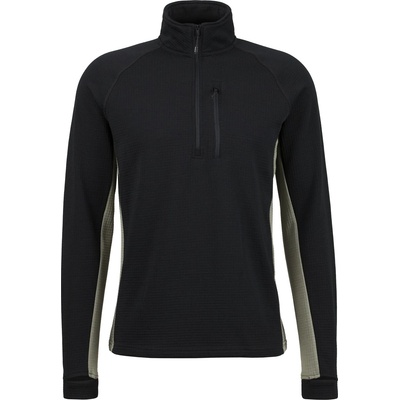 Stoic Мъжки вълнен пуловер Stoic MerinoWaffleFleece320 NorrdalSt. Half Zip Merino jumper - Black / Lichen Green - размер XXL (005-6577-0115)