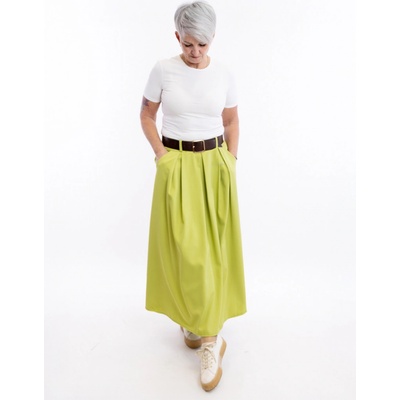Italy fashion dlouhá sukně ANGIE limetková – Zboží Dáma