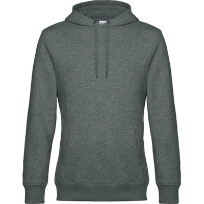 B&C mikina KING Hooded s kapucí pánská COT-01U02Kx4800 Melír šedá střední
