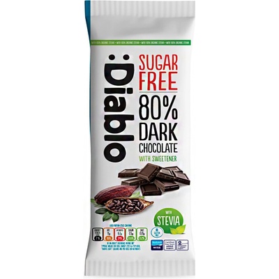 DIABLO Bezlepková Horká čokoláda so Stéviou 80%-tná 75 g