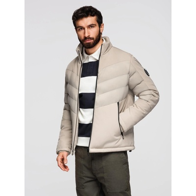 Ombre Clothing Мъжко ватирано яке с висока яка бежово Ombre Clothing Ombre Clothing | Bezhov | МЪЖЕ | XL