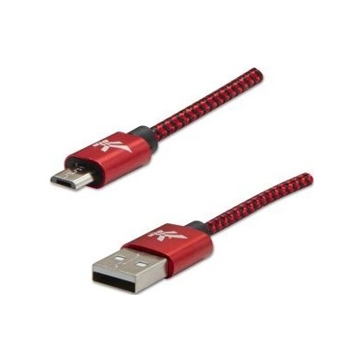 Logo KUARCTL10MBL USB (2.0), USB A M- USB micro Bm, 1m, červený