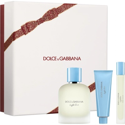Dolce&Gabbana Light Blue Pour Homme EDT Trio Gift Set подаръчен комплект за мъже