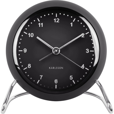 Karlsson Будилник Val черен (KA5726BK)