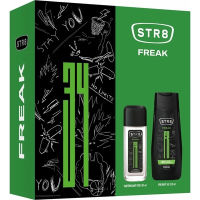 STR8 FR34K STR8 FR34K tělový sprej pro muže 85 ml + STR8 FR34K sprchový gel pro muže 250 ml
