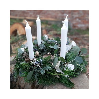 Balkonika Vánoční věnec adventní přírodní s eukalyptem 35 cm