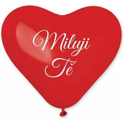 Balónik srdce červený 25cm s potlačou I LOVE YOU SMART