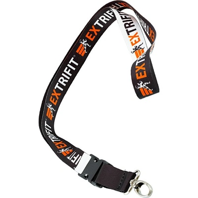 Šňůrka na krk Extrifit Key ring orange/black