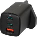iBOX C-65 GaN универсално зарядно, 65W, UK щепсел, черно (ILUC65BUK)