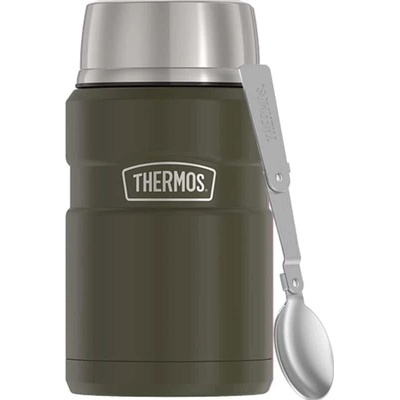 Thermos Style Termoska na jídlo se skládácí lžící a šálkem 710 ml vojenská zelená