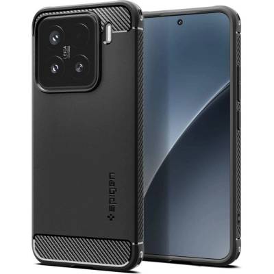 Spigen Противоударен Калъф за Xiaomi 15, Spigen Rugged Armor Case, Черен (ACS08859)