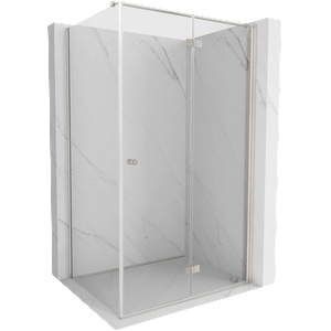 Mexen Mist-F разгъваема душ кабина дясна 70 x 90 см, прозрачна, четкан никел (8A6T-070-090-97-00-P)