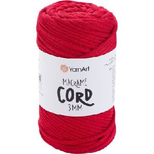 YARNART Macrame Cord 3 mm 85 m 773 Red юта (Macrame Cord 3 mm 773)