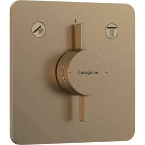 Hansgrohe DuoTurn Q Вграден смесител за душ с 2 функции, цвят четкан бронз (75414140)