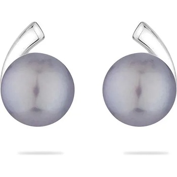 Image 1 of Swan Сребърни обици със сладководни черни перли SE0002AB Swan