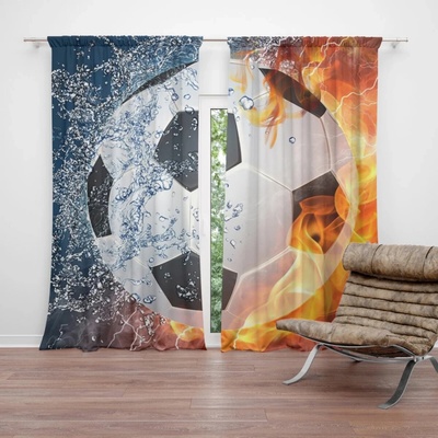 SABLIO Závěs Fotbalový míč: 2ks 150x250cm
