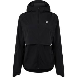 On Яке On Women's Core Water Resistant Hooded Long Sleeve Performance Running Jacket - Black