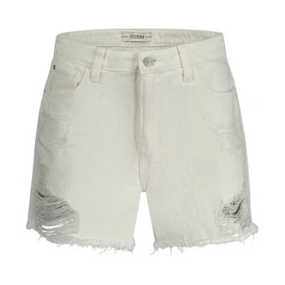 Guess stylové džínové kraťasy bílá