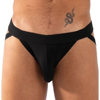 Провокативно мъжко бельо, стилен дизайн, размер S - Burn Jock Black (D- 245748)