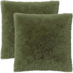 vidaXL Калъфка за възглавница 2 pcs HEERLEN Зелено 60 x 60 cm ПВ флийс (912755)