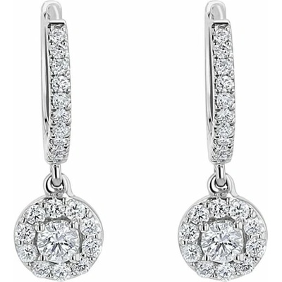 Eppi Strieborné kruhové náušnice s 0.13ct lab-grown diamantom Madhu E49078