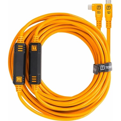 Tether Tools CUC31RT2-ORG Pro USB-C na USB-C (zahnutý konektor), 9,4m, oranžový