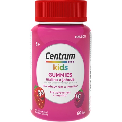 Centrum Kids Gummies malina a jahoda želé 60 bonbónů