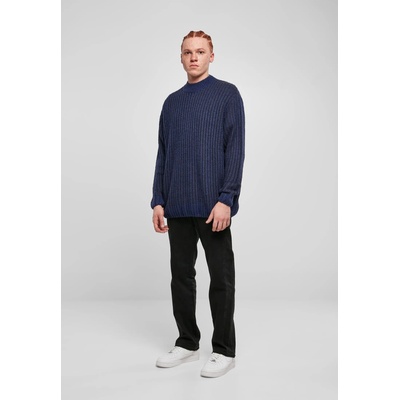Urban Classics Мъжки плетен пуловер в тъмносин цвят Urban Classics Two Tone SweaterUB-TB5910-02745 - Тъмносин, размер L