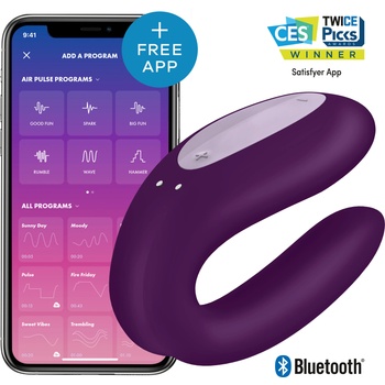 Image 1 of Satisfyer Double Joy Violet