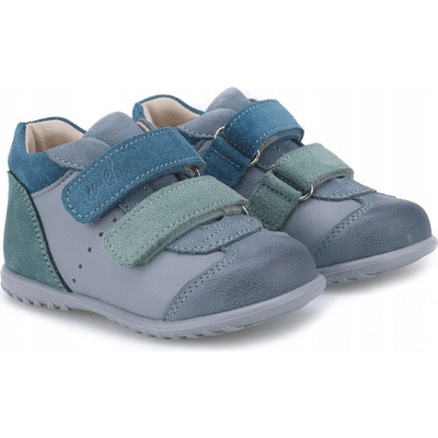 Emel e1405a-5 botičky kotníkové tenisky kožené na suchý zip