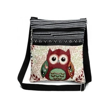 Dámská kabelka s motivy barevných soviček